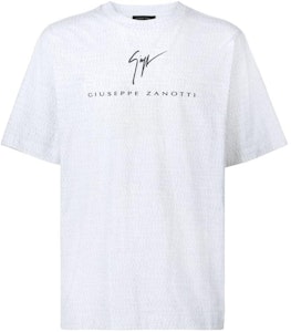 Giuseppe Zanotti GZ SS24 Baju T-Shirt Lelaki Cetakan Huruf Putih Kapur Kasual. ERU4001001 Order Giuseppe Zanotti GZ SS24 Baju T-Shirt Lelaki Cetakan Huruf Putih Kapur Kasual. ERU4001001