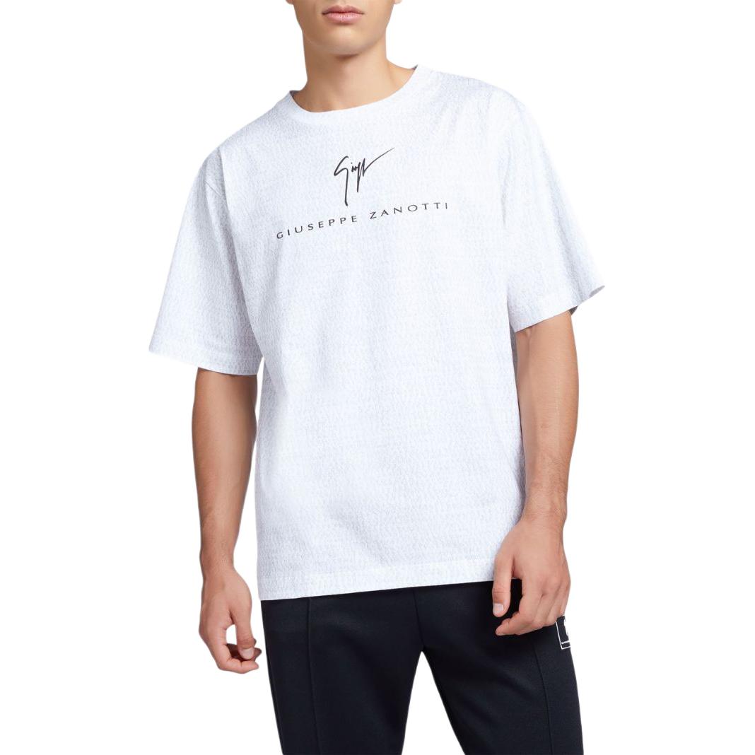 Purchase ジュゼッペ・ザノッティ GZ SS24 レタープリント クルーネックTシャツ メンズ チョークホワイト ERU4001001