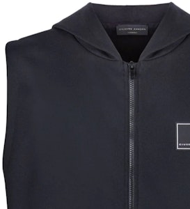 Chaleco con Capucha y Cremallera Negra para Hombre Giuseppe Zanotti GZ SS24 Logo Patch ERU4004001 Sizing Chaleco con Capucha y Cremallera Negra para Hombre Giuseppe Zanotti GZ SS24 Logo Patch ERU4004001