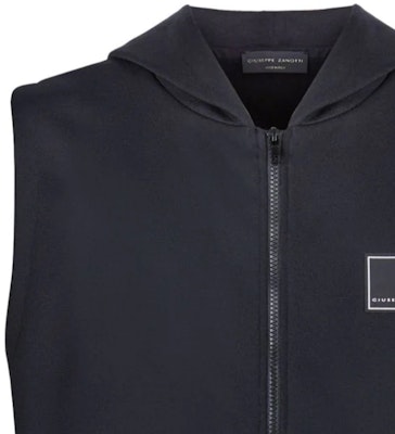 Giuseppe Zanotti GZ SS24 標誌徽章連帽拉鍊背心 男款黑色 ERU4004001 Sizing Giuseppe Zanotti GZ SS24 標誌徽章連帽拉鍊背心 男款黑色 ERU4004001