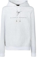 Giuseppe Zanotti GZ SS24 Logo Print Hoodie Optical White. ERU4002001 Giuseppe Zanotti GZ SS24 Logo Print Hoodie Optical White. ERU4002001