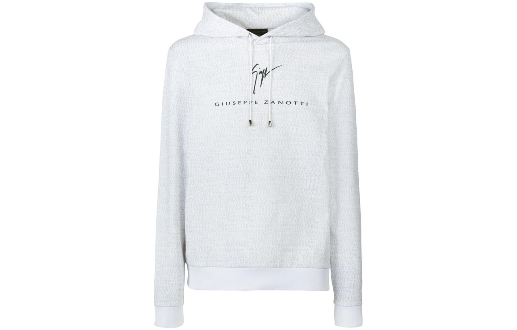 Order Sudadera con Capucha Giuseppe Zanotti GZ SS24 Logo Óptico Blanco. ERU4002001