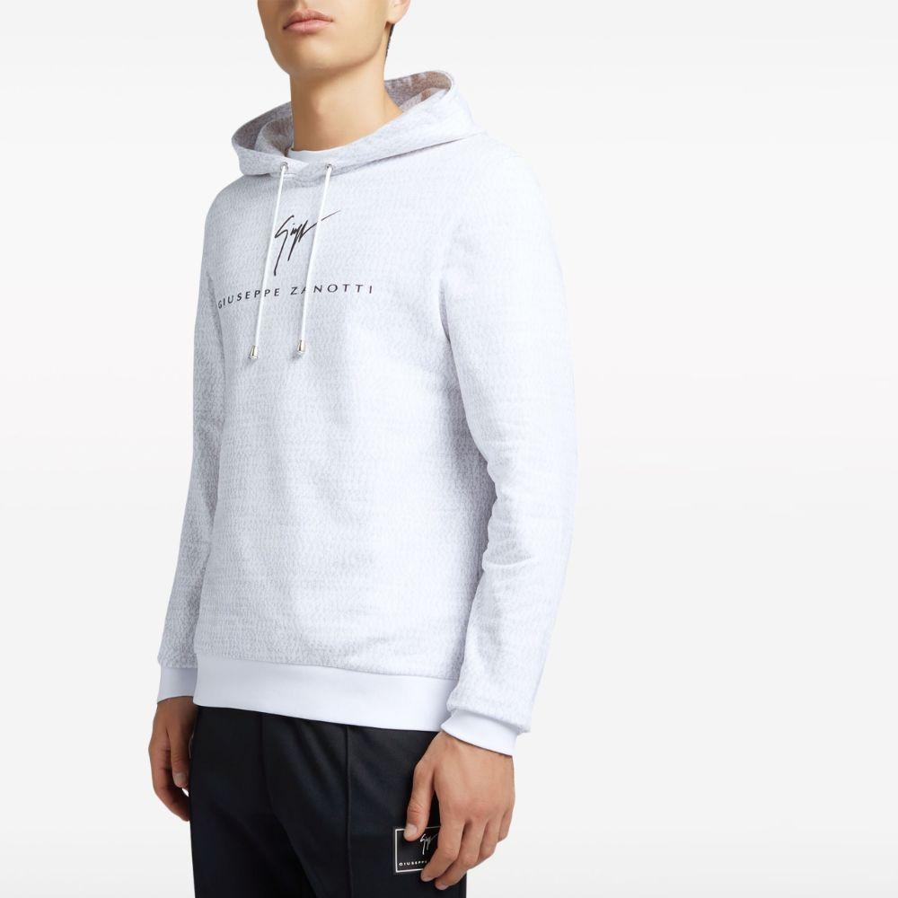Purchase Sudadera con Capucha Giuseppe Zanotti GZ SS24 Logo Óptico Blanco. ERU4002001