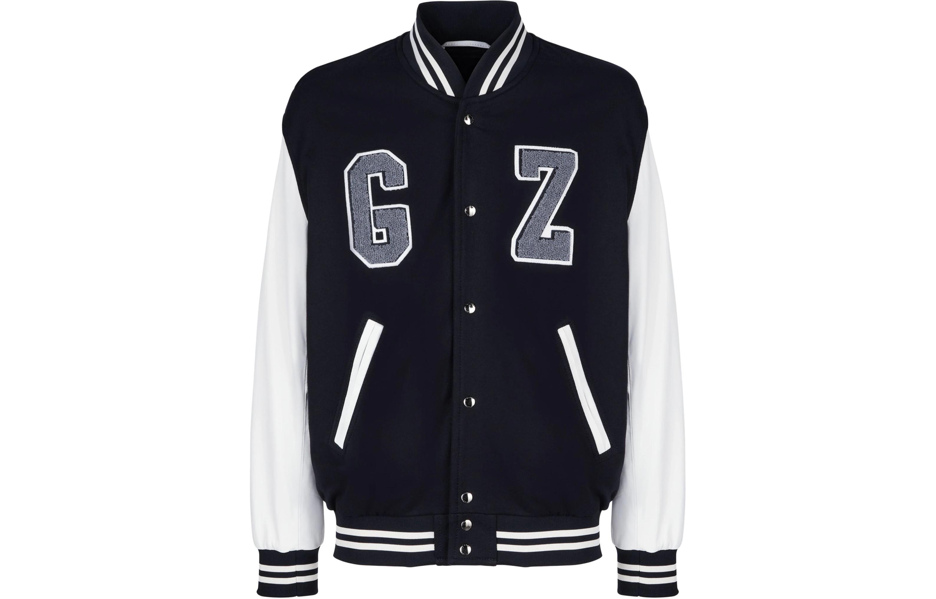 Giuseppe Zanotti GZ SS24 Logo Striped Baseball Jacket Black ERU4006001