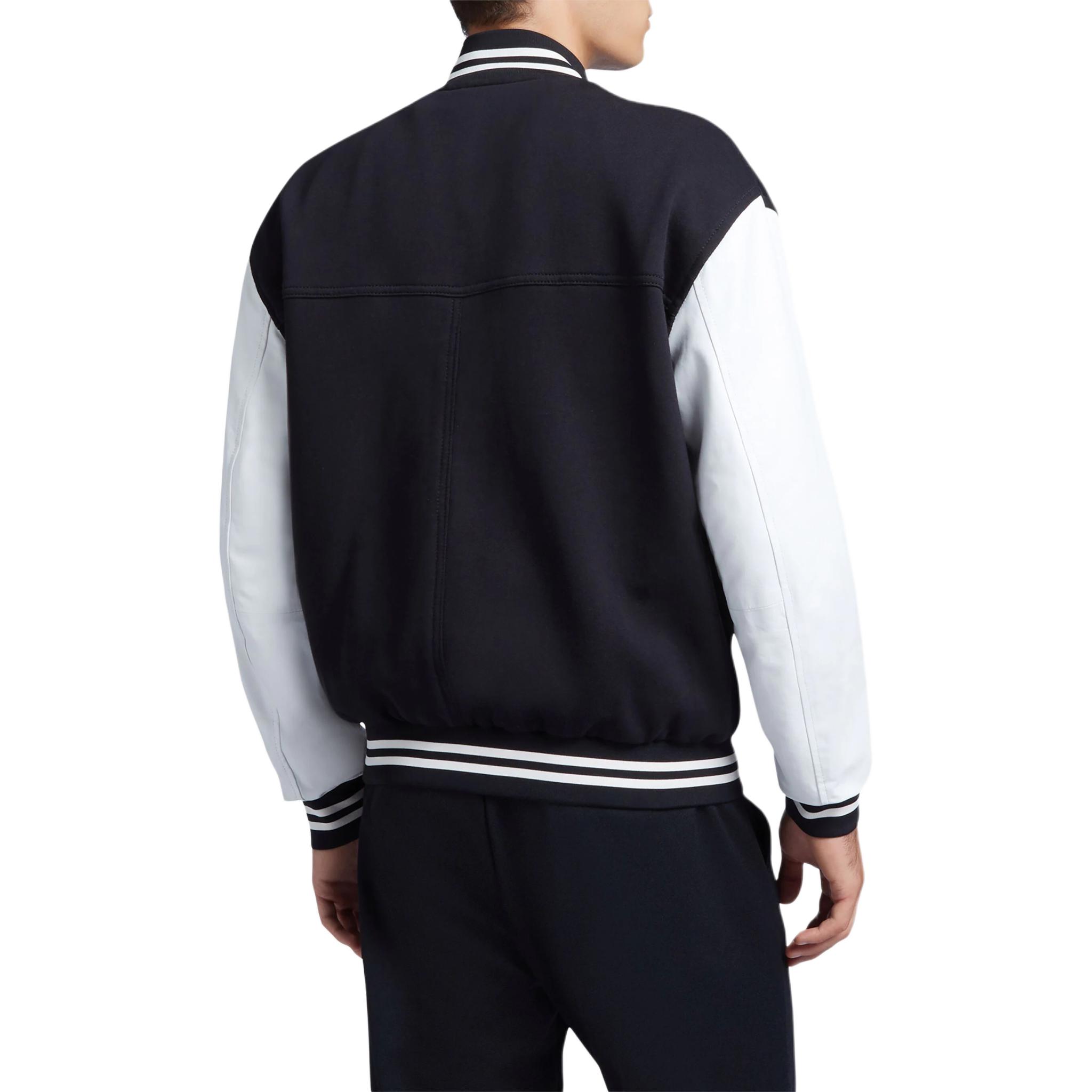 Shop ジュゼッペザノッティ GZ SS24 ロゴ ストライプ ベースボールジャケット ブラック ERU4006001