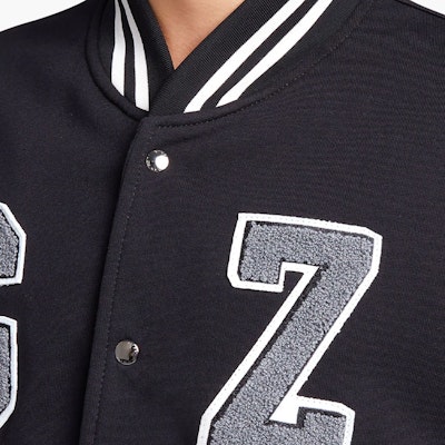 ジュゼッペザノッティ GZ SS24 ロゴ ストライプ ベースボールジャケット ブラック ERU4006001 Details for ジュゼッペザノッティ GZ SS24 ロゴ ストライプ ベースボールジャケット ブラック ERU4006001
