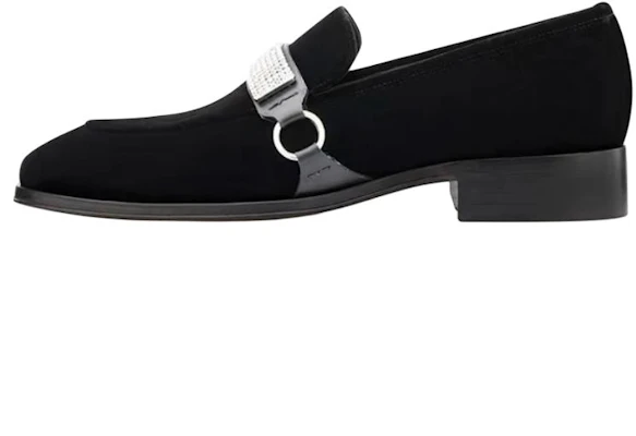 Giuseppe Zanotti GZ Suede Round Toe Black Loafers for Men IU90014 003 Buy Giuseppe Zanotti GZ Suede Round Toe Black Loafers for Men IU90014 003