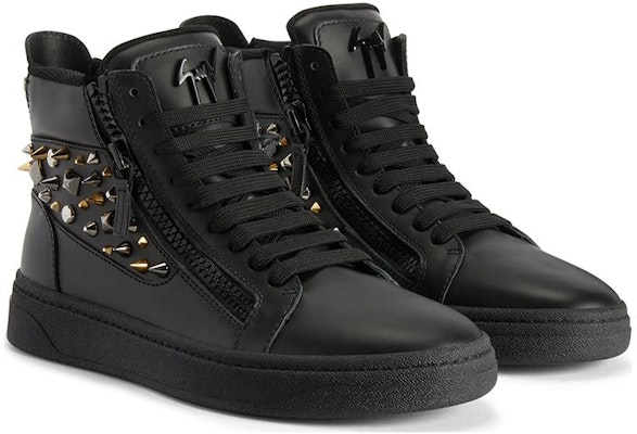 Giuseppe Zanotti High-Top 'Black Metal Studs Zipper' RU30025001 Order Giuseppe Zanotti High-Top 'Black Metal Studs Zipper' RU30025001