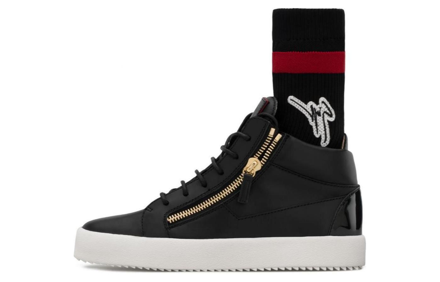 Giuseppe Zanotti High-Top 'Black Metal Zip' RU80044-BIVA-NERO