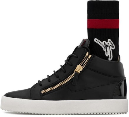 Giuseppe Zanotti High-Top 'Zip Logam Hitam' RU80044-BIVA-NERO Buy Giuseppe Zanotti High-Top 'Zip Logam Hitam' RU80044-BIVA-NERO