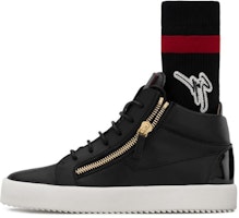 Giuseppe Zanotti High-Top 'Black Metal Zip' RU80044-BIVA-NERO Giuseppe Zanotti High-Top 'Black Metal Zip' RU80044-BIVA-NERO