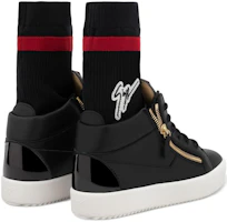 Shop Giuseppe Zanotti High-Top 'Cremallera Metálica Negra' RU80044-BIVA-NERO