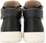 Shop 주세페 자노티 블랙 집 하이탑 레더 (Giuseppe Zanotti Black Zip High-top Leather - shortened) RM90056001