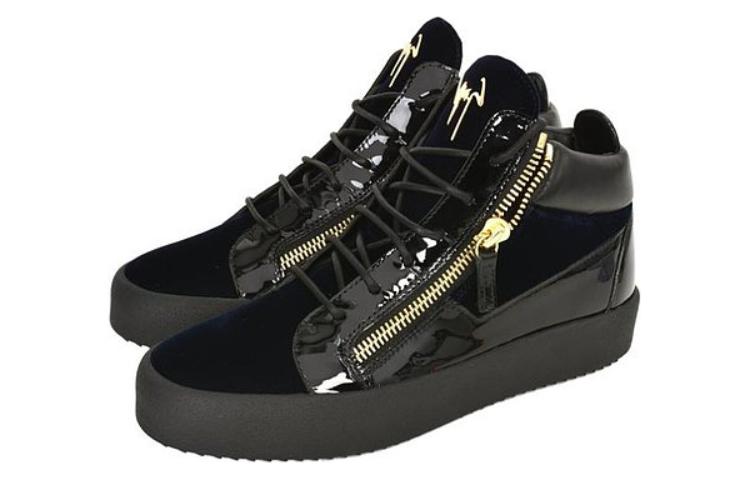 Order Giuseppe Zanotti Sneaker Alta ''Black Metallic Zip'' RW70010-VERO-NERO
