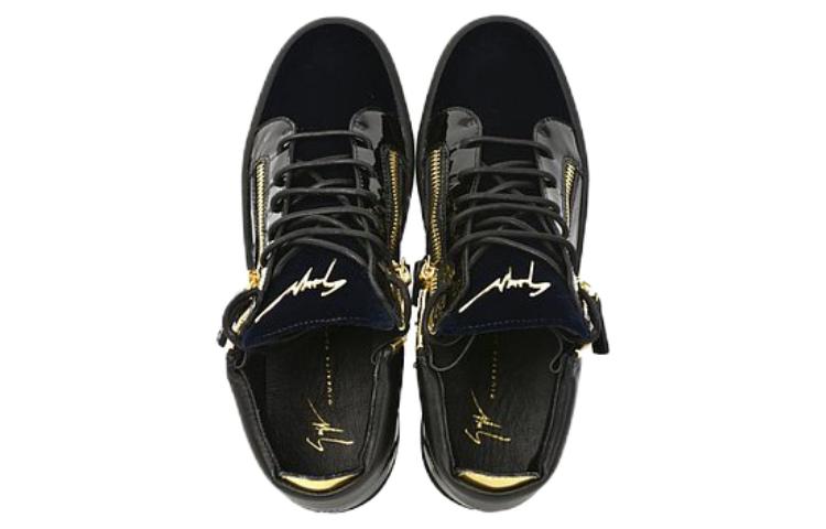 Lookbook Giuseppe Zanotti Sneaker Alta ''Black Metallic Zip'' RW70010-VERO-NERO