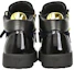 Shop Giuseppe Zanotti Sneaker Alta ''Black Metallic Zip'' RW70010-VERO-NERO