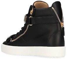 Lookbook Giuseppe Zanotti/GZ 皮革 時尚前衛拉鍊 高幫 板鞋 男款 黑色