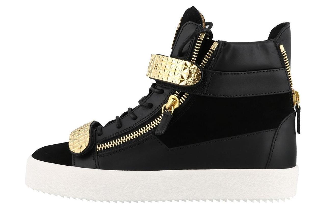 Giuseppe Zanotti High-Top Sneakers 'Black Calfskin Suede'