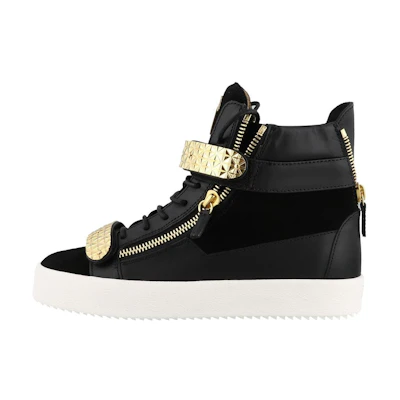 Giuseppe Zanotti High-Top Sneakers 'Black Calfskin Suede'