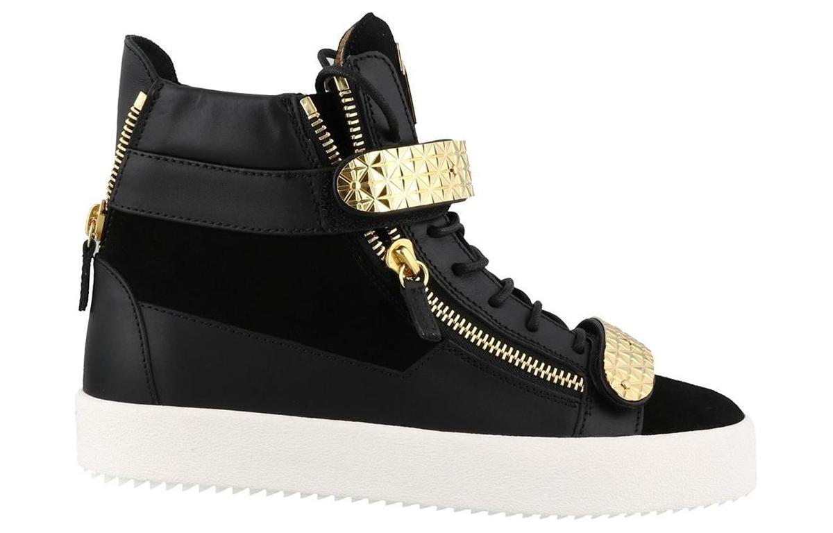 Giuseppe Zanotti High-Top Sneakers 'Black Calfskin Suede' 圖 2