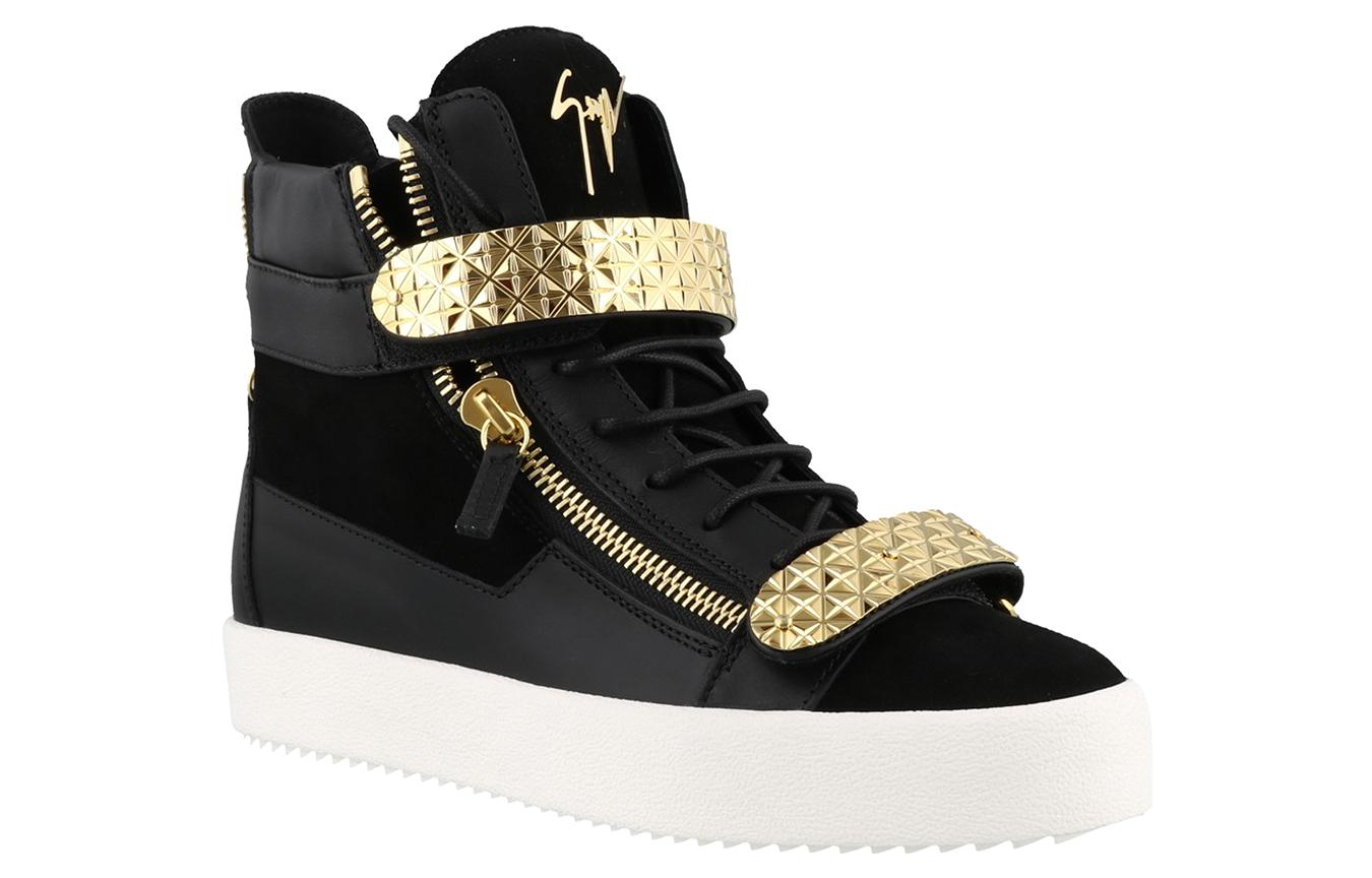 Giuseppe Zanotti High-Top Sneakers 'Black Calfskin Suede' 圖 3