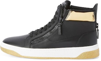 Giuseppe Zanotti High-Top Sneakers 'Black Leather' RU30037001 Giuseppe Zanotti High-Top Sneakers 'Black Leather' RU30037001