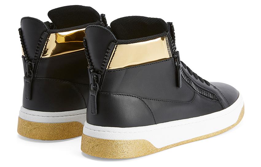 Shop Giuseppe Zanotti Sepatu High-Top 'Kulit Hitam' RU30037001
