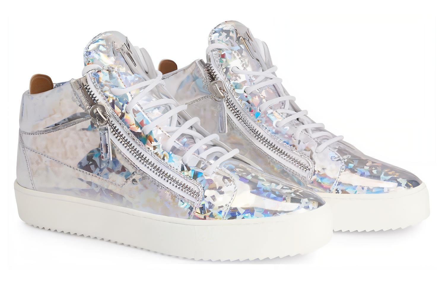 Giuseppe Zanotti High-Top Sneakers 'White Fashion Round Toe' 圖 2