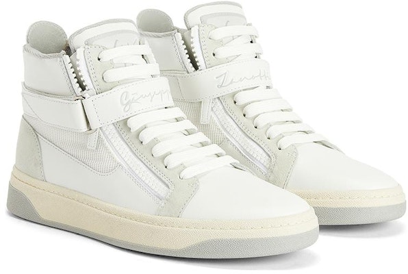 Giuseppe Zanotti High-Top 'Kenyamanan Kulit Putih' RU30047001 Order Giuseppe Zanotti High-Top 'Kenyamanan Kulit Putih' RU30047001