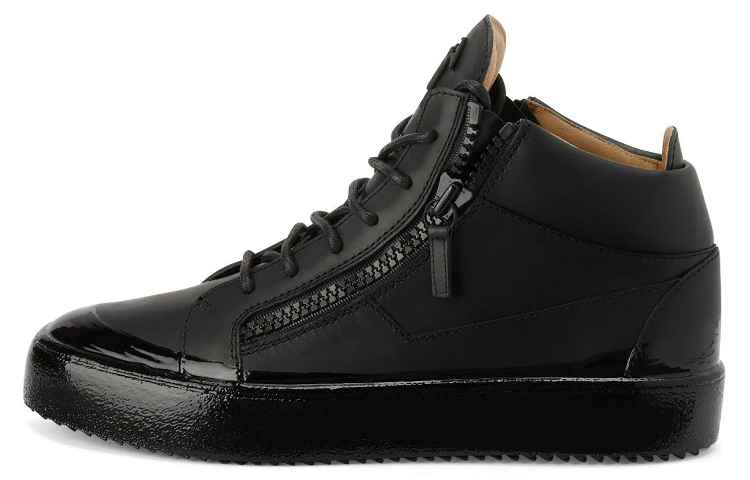 Giuseppe Zanotti Kriss 'Black Leather Mid-Top' RU30006001