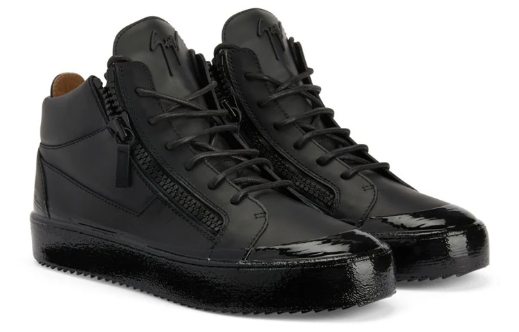 Order 朱塞佩·萨诺第 Kriss "黑色皮革中帮鞋" RU30006001