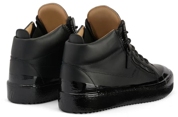 Giuseppe Zanotti Kriss 'Cuero Negro Mid-Top' RU30006001 Shop Giuseppe Zanotti Kriss 'Cuero Negro Mid-Top' RU30006001