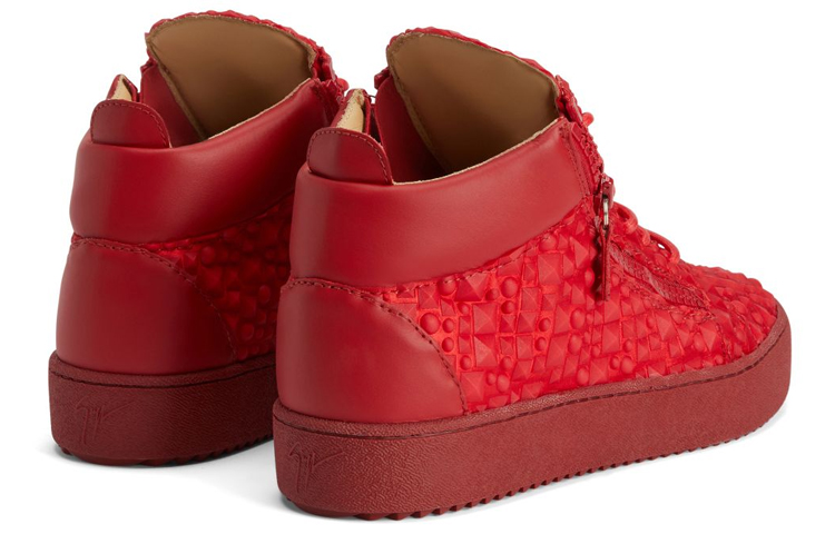 Giuseppe Zanotti Kriss 'Red Leather Synthetic Lace-Up Fashion Sneaker' 圖 3