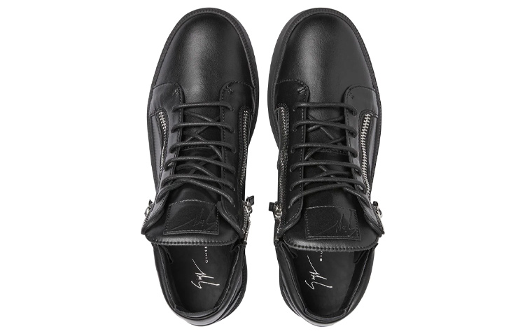 Lookbook Giuseppe Zanotti Kriss Mid-Top 'Hitam Musim Sejuk' RU00119H01