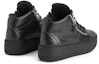 Shop Giuseppe Zanotti Kriss Mid-Top 'Hitam Musim Sejuk' RU00119H01