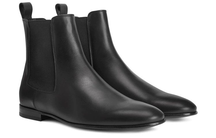 Giuseppe Zanotti Leather Chelsea Boots 'Black Elastic' 圖 2