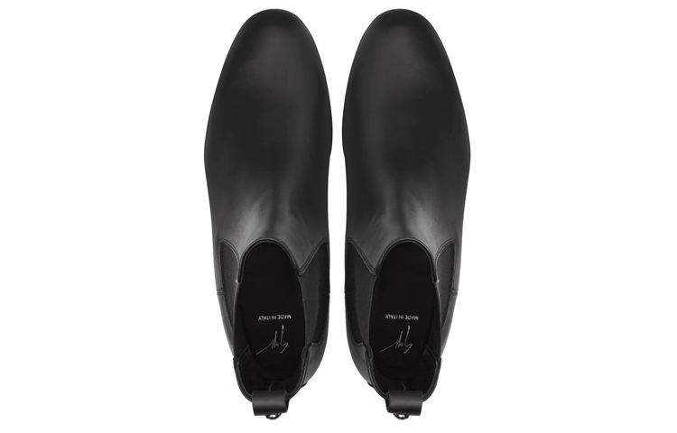 Giuseppe Zanotti Leather Chelsea Boots 'Black Elastic' 圖 3