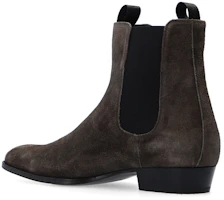 Shop Giuseppe Zanotti Leather Chelsea Boots 'Grey Brown' IU10020003