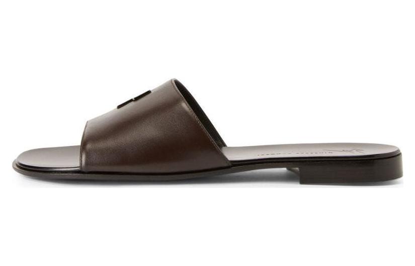 Giuseppe Zanotti Leather Flat Sandal 'Brown' IU00070H02