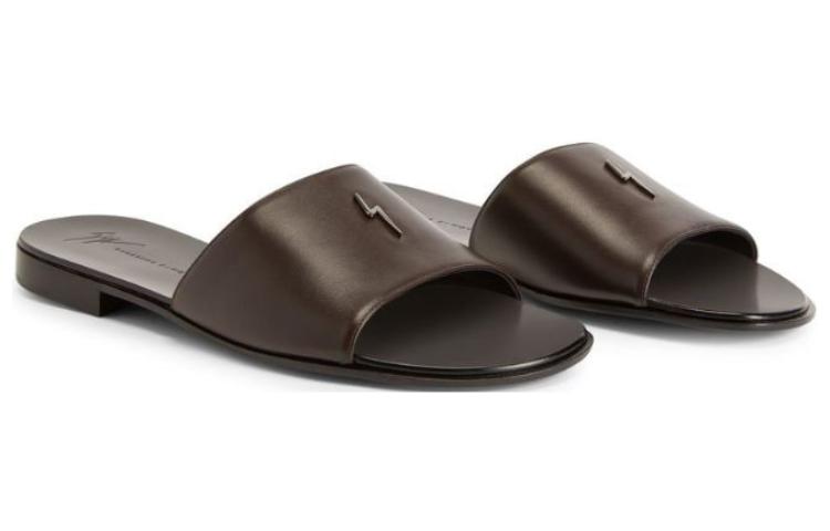 Giuseppe Zanotti Leather Flat Sandal 'Brown' 圖 2