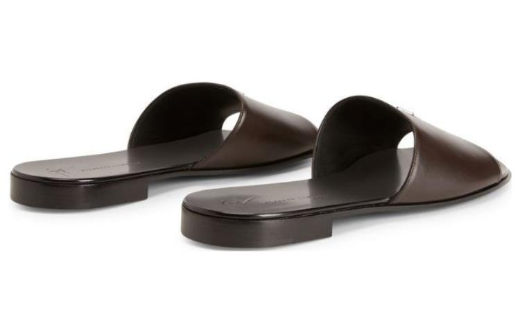 Giuseppe Zanotti Leather Flat Sandal 'Brown' 圖 4