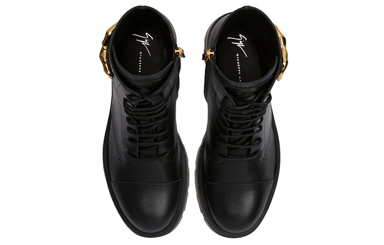 Giuseppe Zanotti Leather High-Top 'Black Fashion Strap' 圖 3