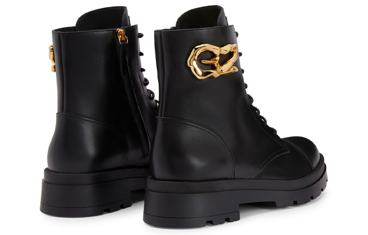 Giuseppe Zanotti Leather High-Top 'Black Fashion Strap' 圖 4