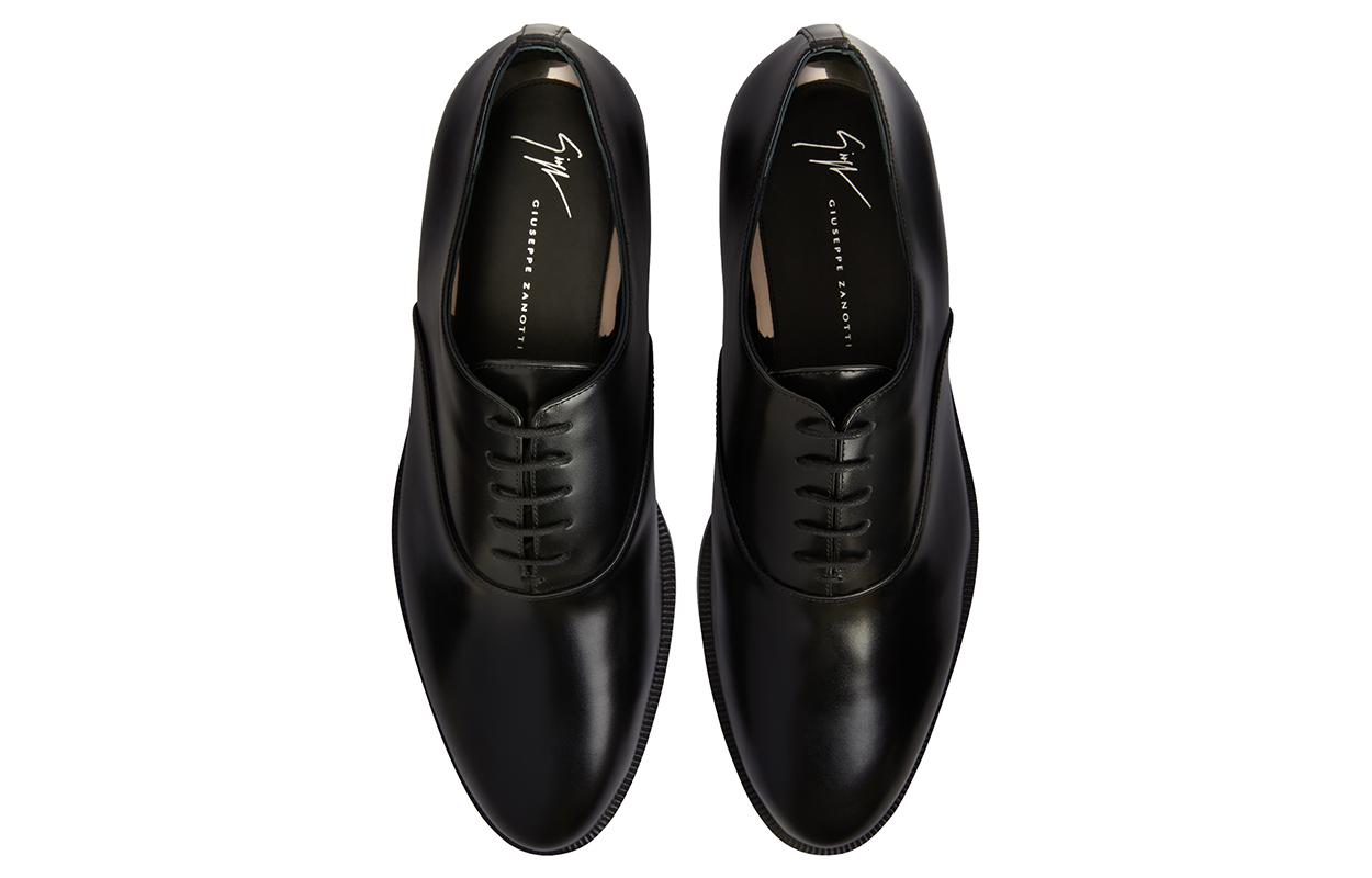 Shop Zapatos Formales de Cuero con Cordones Giuseppe Zanotti 'Negro' EU30034002