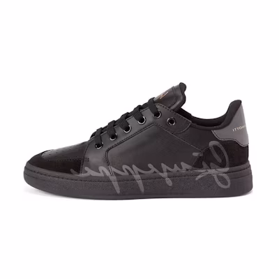 Giuseppe Zanotti Leather Low-Top Sneakers 'Black Lace-Up'