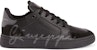Giuseppe Zanotti Kasut Kulit Rendah 'Hitam Lace-Up' RU30053001
