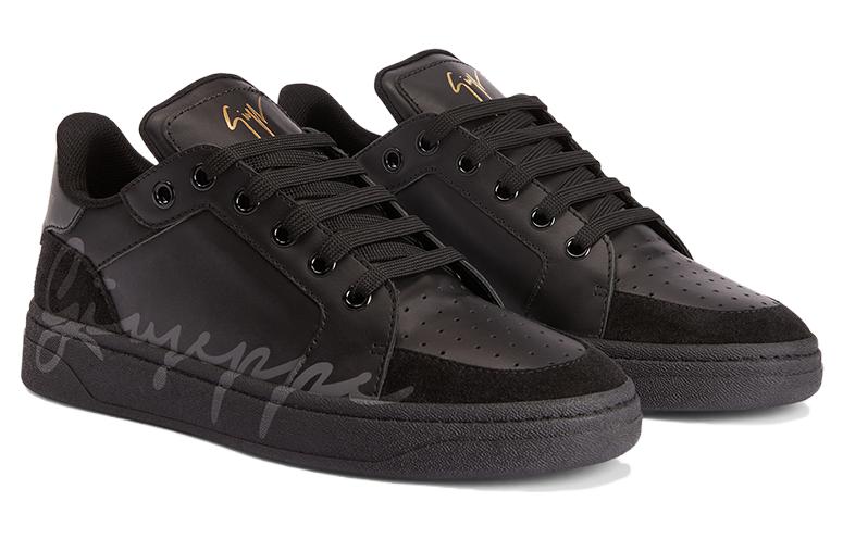 Lookbook Zapatillas Bajas de Cuero Giuseppe Zanotti 'Negro con Cordones' RU30053001