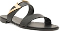 Order Sandal Slaid Kulit Giuseppe Zanotti Hujung Terbuka 'Hitam' EU90024001