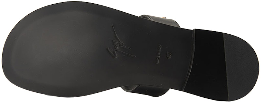 Sandal Slaid Kulit Giuseppe Zanotti Hujung Terbuka 'Hitam' EU90024001 Shop Sandal Slaid Kulit Giuseppe Zanotti Hujung Terbuka 'Hitam' EU90024001