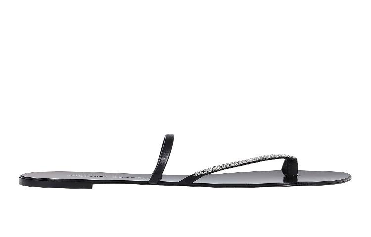 Giuseppe Zanotti Leather Sandals 'Crystal Embellished Black 67' E000028001